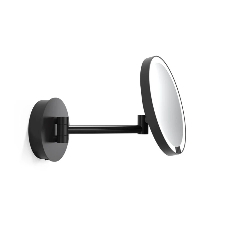 Decor Walther 5x Mat Siyah Tek Kollu Ledli Sensörlü Sarj Edilebilir Ayna