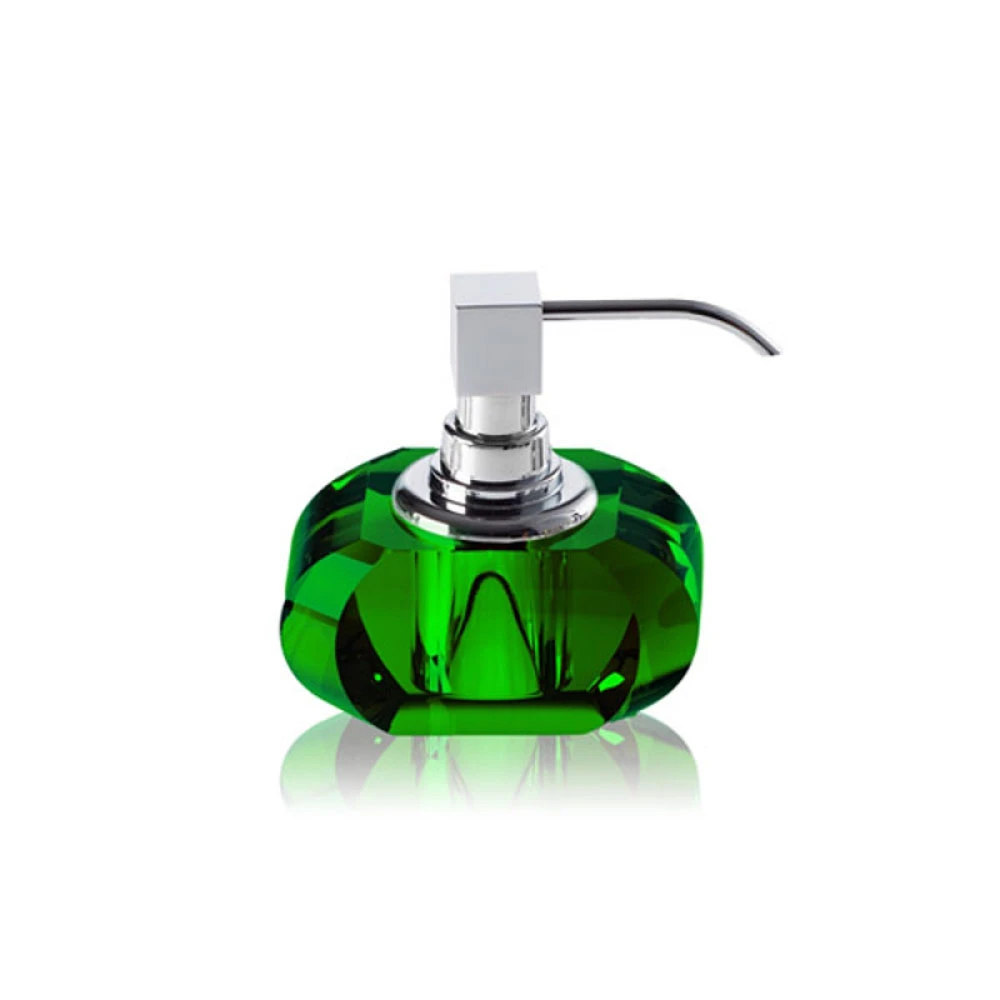 Decor Walther Kristall Krom-Yeşil Tezgah Üstü Sıvı Sabunluk