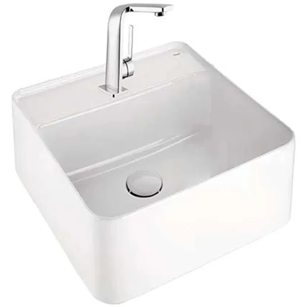Kale I-Con 45 Cm Mat Beyaz Kare Lavabo