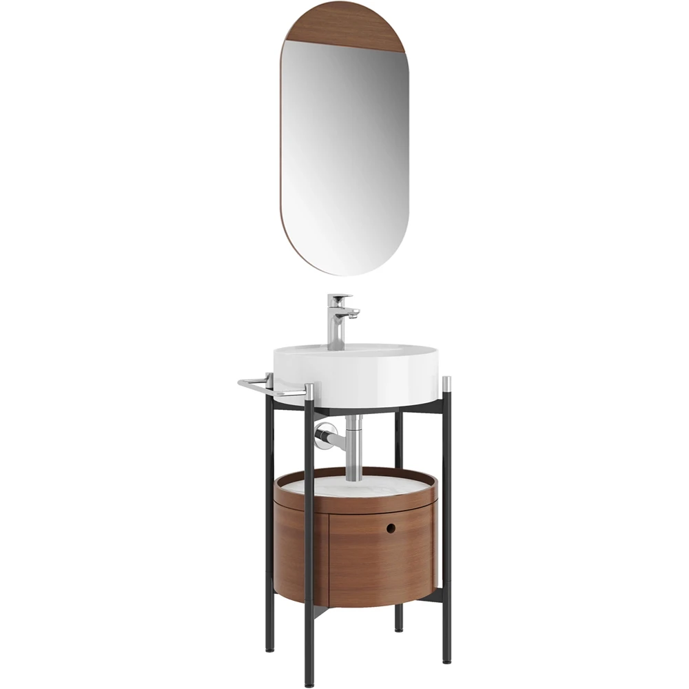 Kale Icon 2.0 50 Cm Yuvarlak Beyaz Banyo Dolabı Takımı