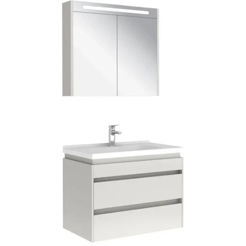 Kale Idea 2.0 80 Cm Parlak Beyaz Çift Çekmeceli Banyo Dolabı Takımı 610100200514 Hemen Al