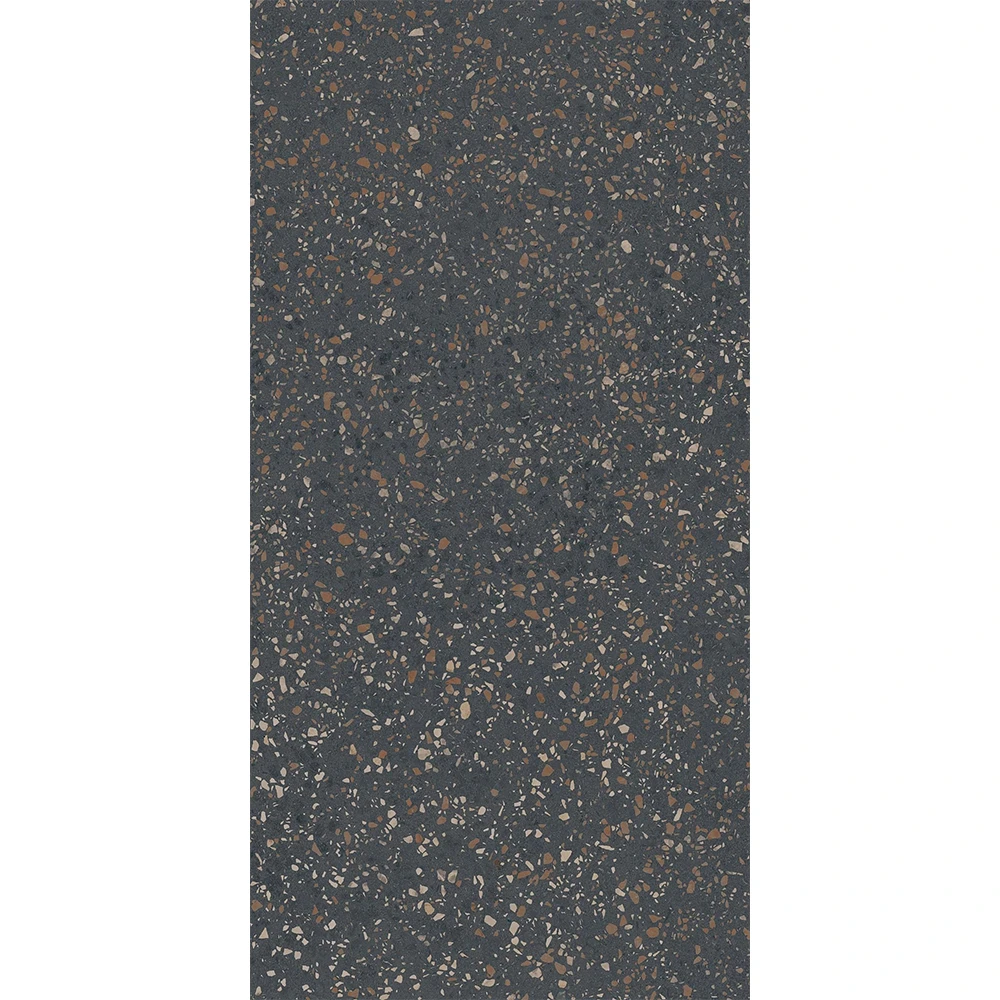 Kalebodur Mpb-R582 Terrazzo Multicolor Siyah Parlak 60x120