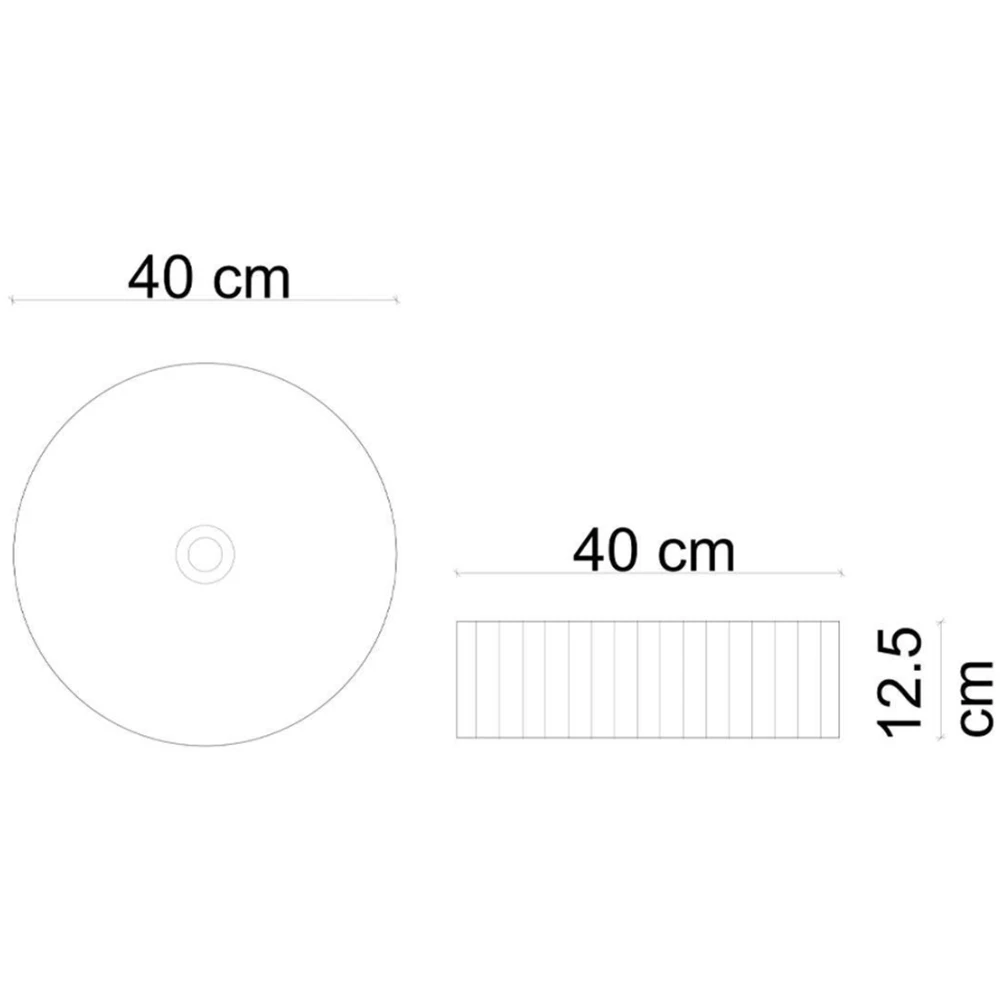 Lena E-W1001MB 40 Cm Yuvarlak Mat Beyaz Tezgah Üstü Lavabo Hemen Al