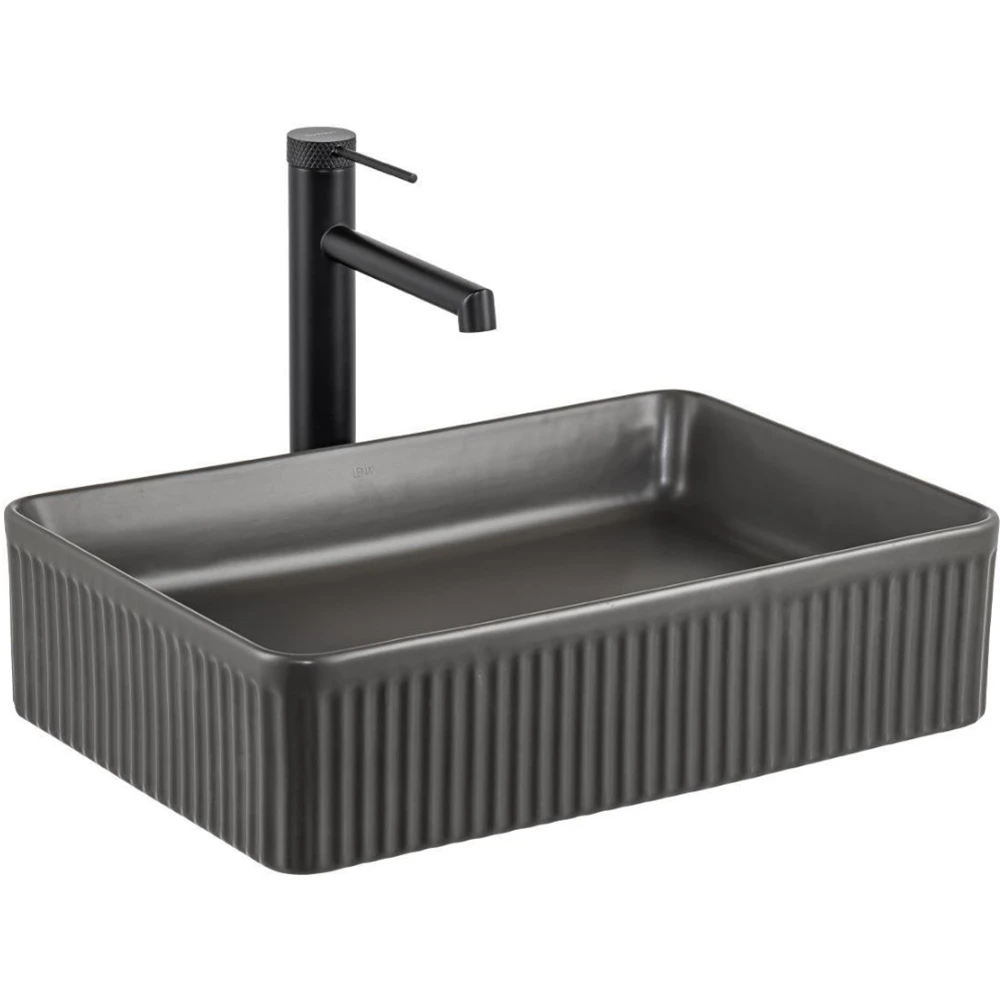 Lena E-W1004MF 50x34 Cm Mat Füme Tezgah Üstü Lavabo Hemen Al