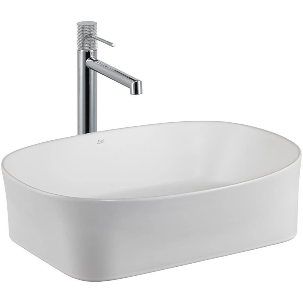 Lena E-W1051MB 50x36 Cm Mat Beyaz Tezgah Üstü Lavabo Hemen Al