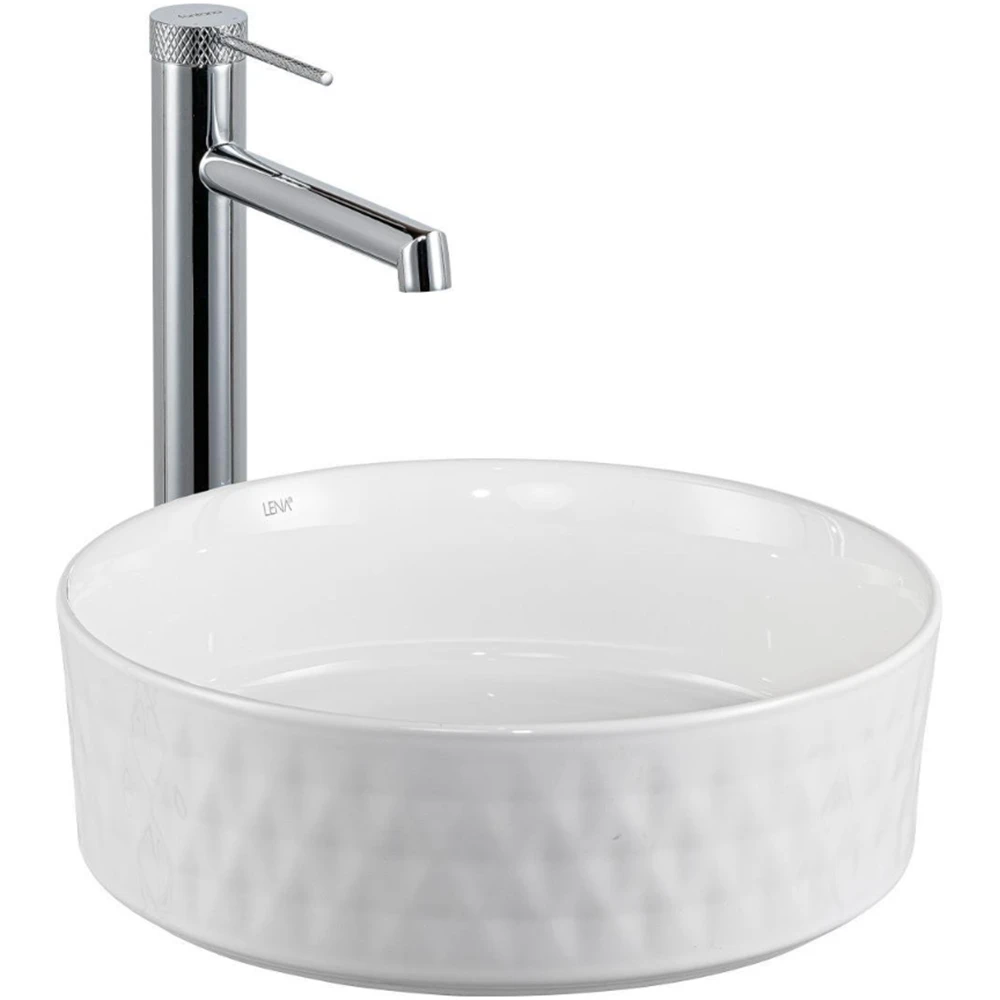 Lena E-W5001 36 Cm Yuvarlak Tezgah Üstü Lavabo Hemen Al