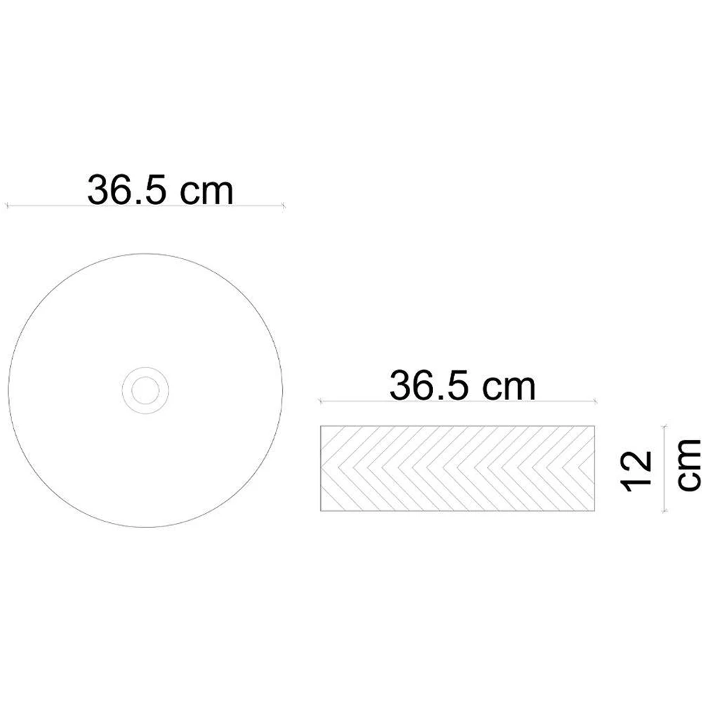 Lena E-W5002 36 Cm Yuvarlak Tezgah Üstü Lavabo Hemen Al