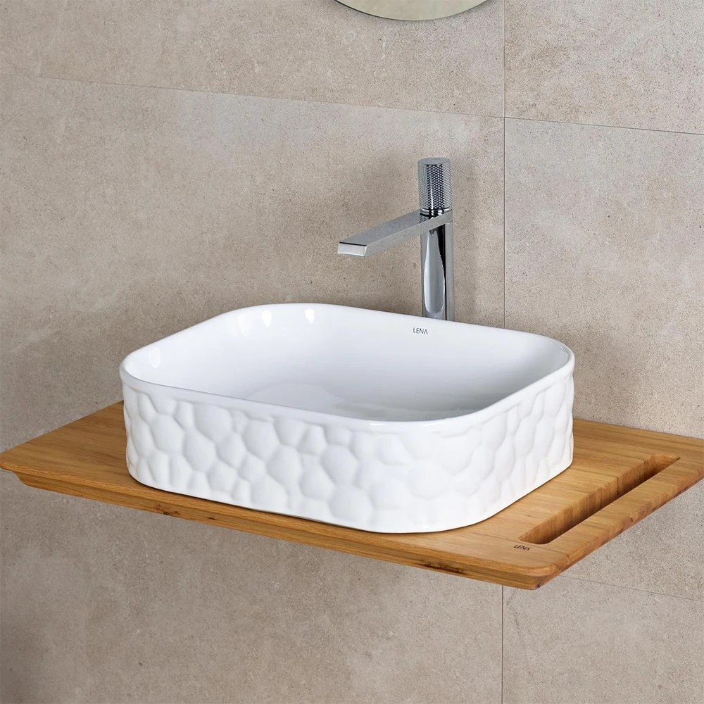 Lena EY-4709 51x40 Cm Tezgah Üstü Lavabo Hemen Al