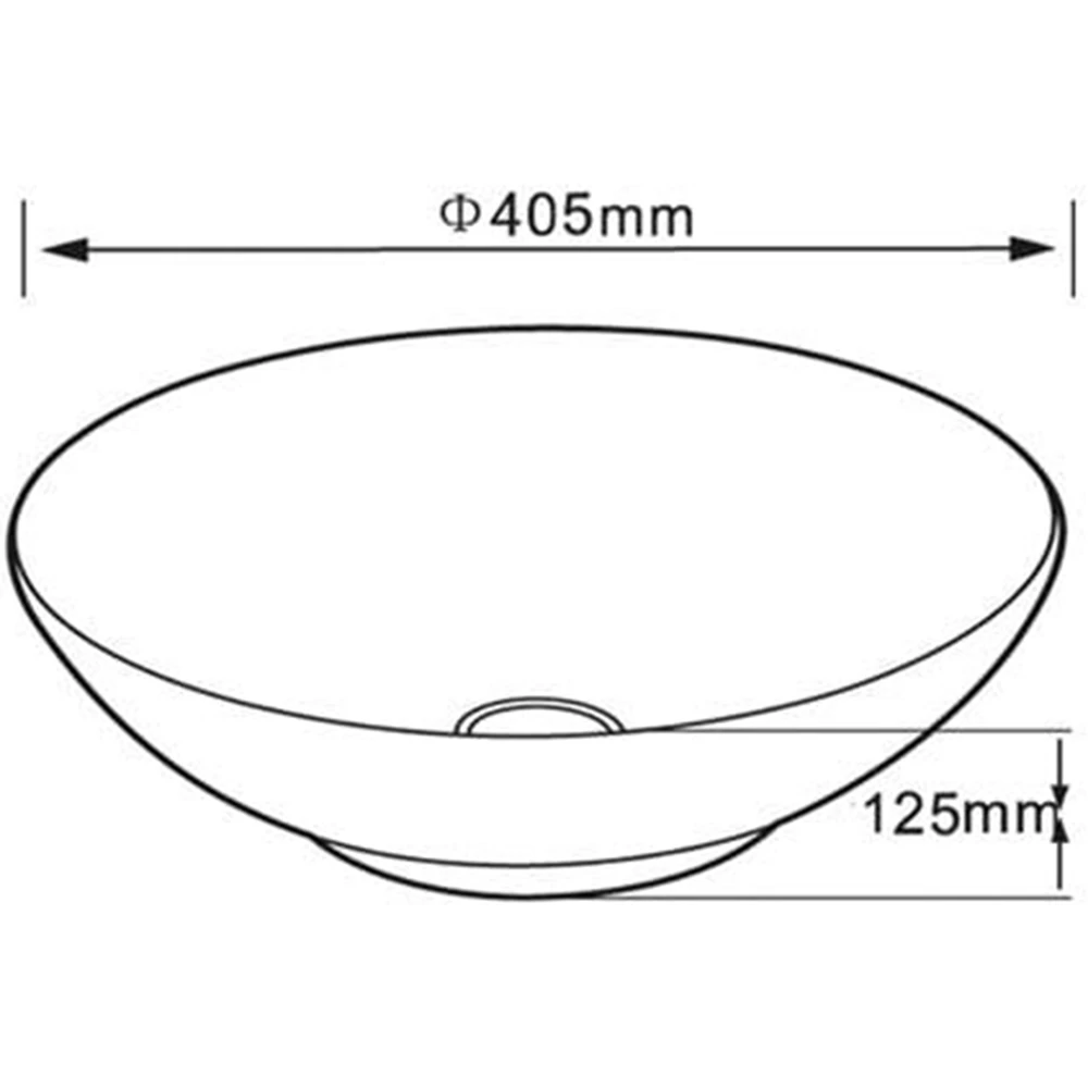 Lena EY-7032S 40 Cm Siyah-Altın Yuvarlak Tezgah Üstü Lavabo Hemen Al