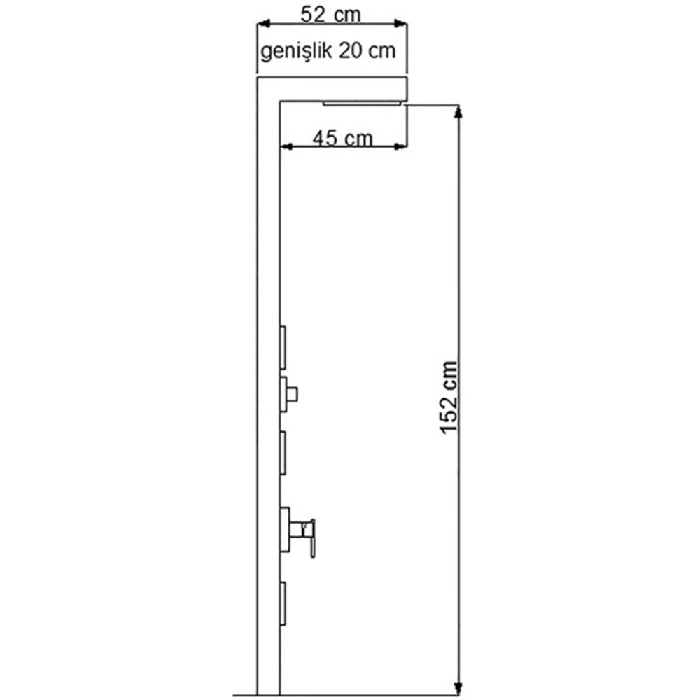 Newarc Idea Parlak Krom Duş Paneli - 440494 Hemen Al