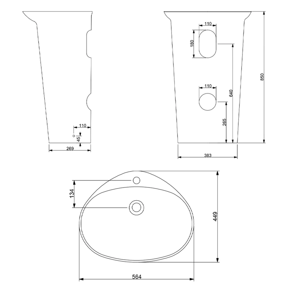 Newarc Stella Parlak Turuncu Monoblok Lavabo - STE.L.085O Hemen Al