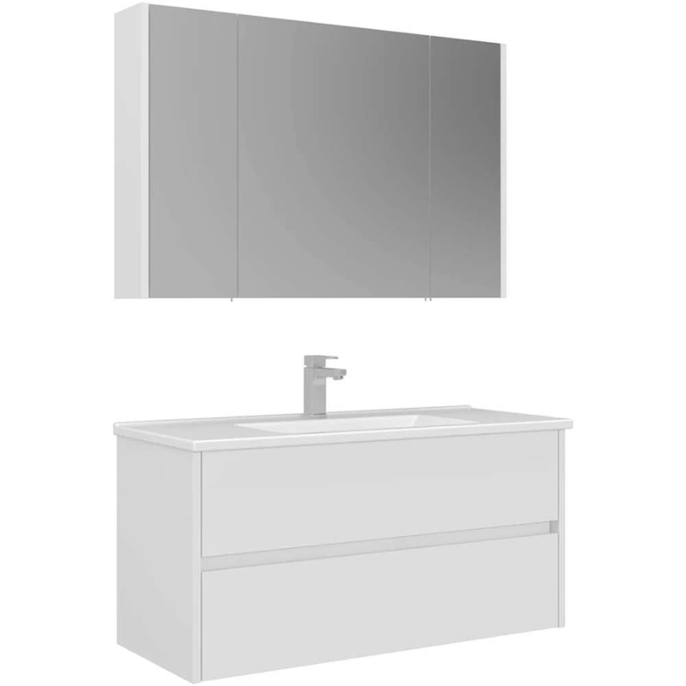 Orka Arno 100 Cm Parlak Beyaz Banyo Dolabı Takımı - 5008762