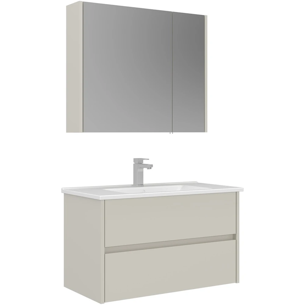 Orka Arno 85 Cm Parlak Kaşmir Banyo Dolabı Takımı - 5008785