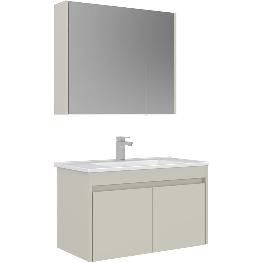 Orka Arno 85 Cm Parlak Kaşmir Banyo Dolabı Takımı - 5008788