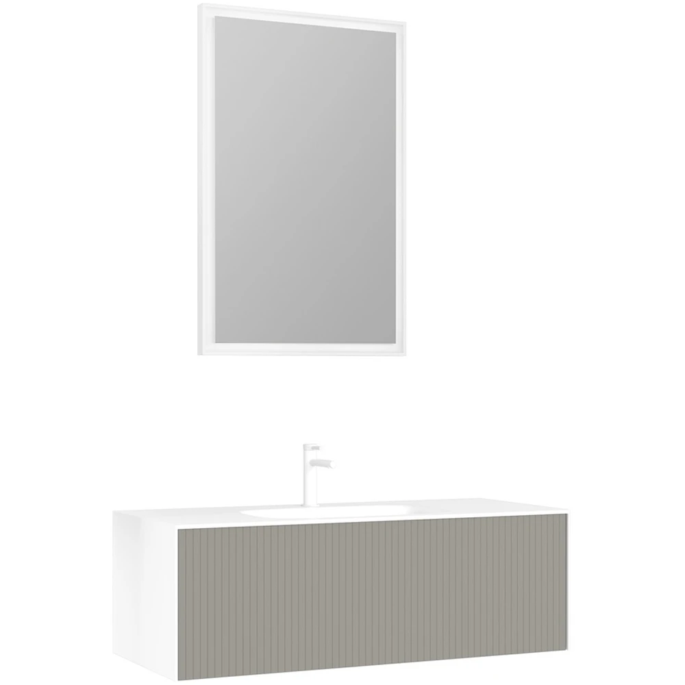 Orka Cube 120 Cm Mat Vizon Banyo Dolabı Takımı