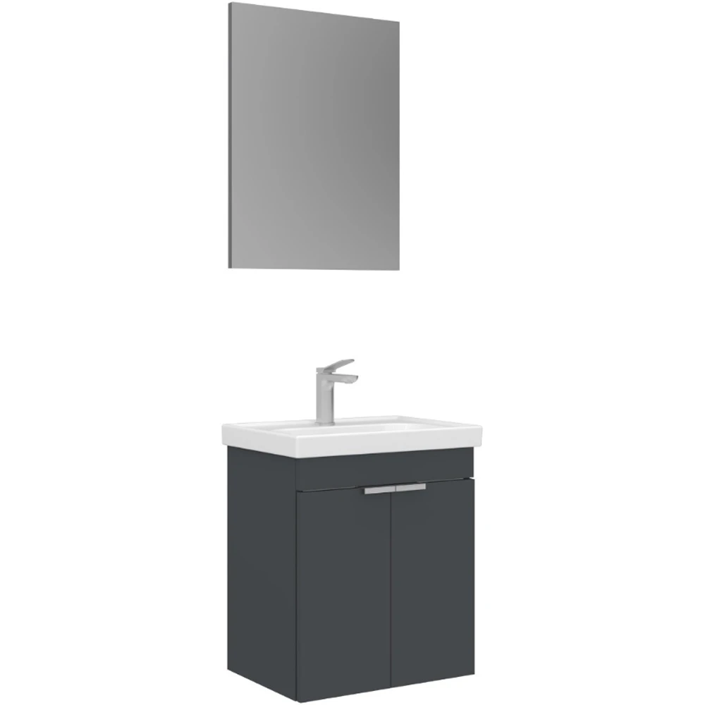 Orka Desna 50 Cm Mat Antrasit Banyo Dolabı Takımı - 5007927