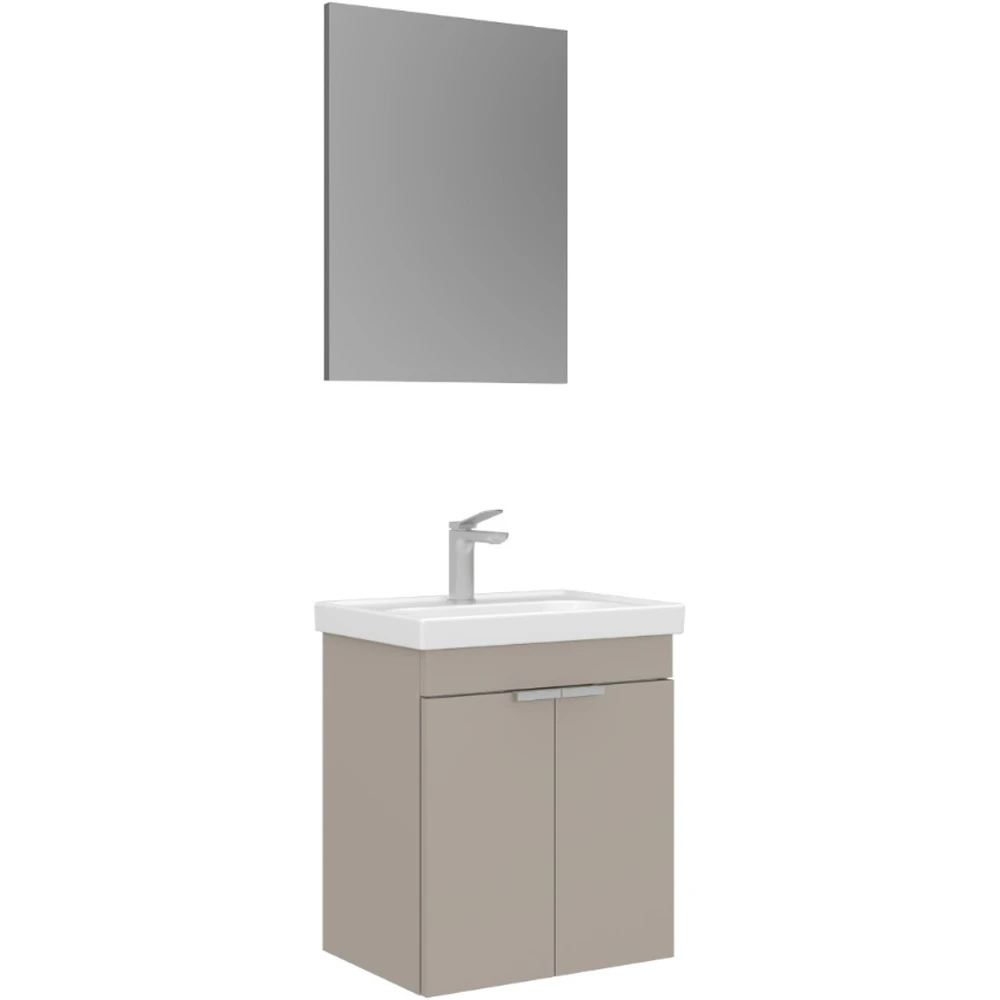 Orka Desna 50 Cm Mat Bej Banyo Dolabı Takımı - 5008559