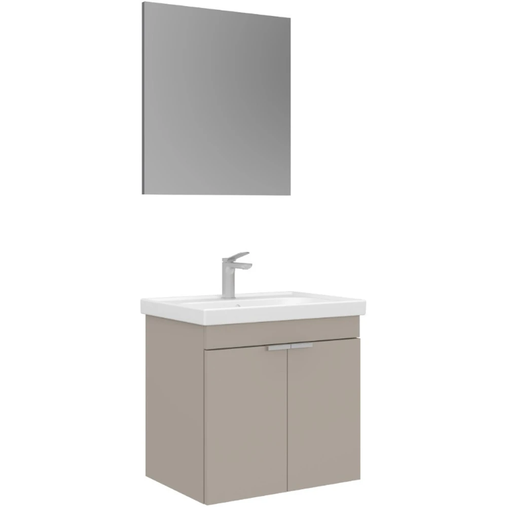 Orka Desna 60 Cm Mat Bej Banyo Dolabı Takımı - 5008564