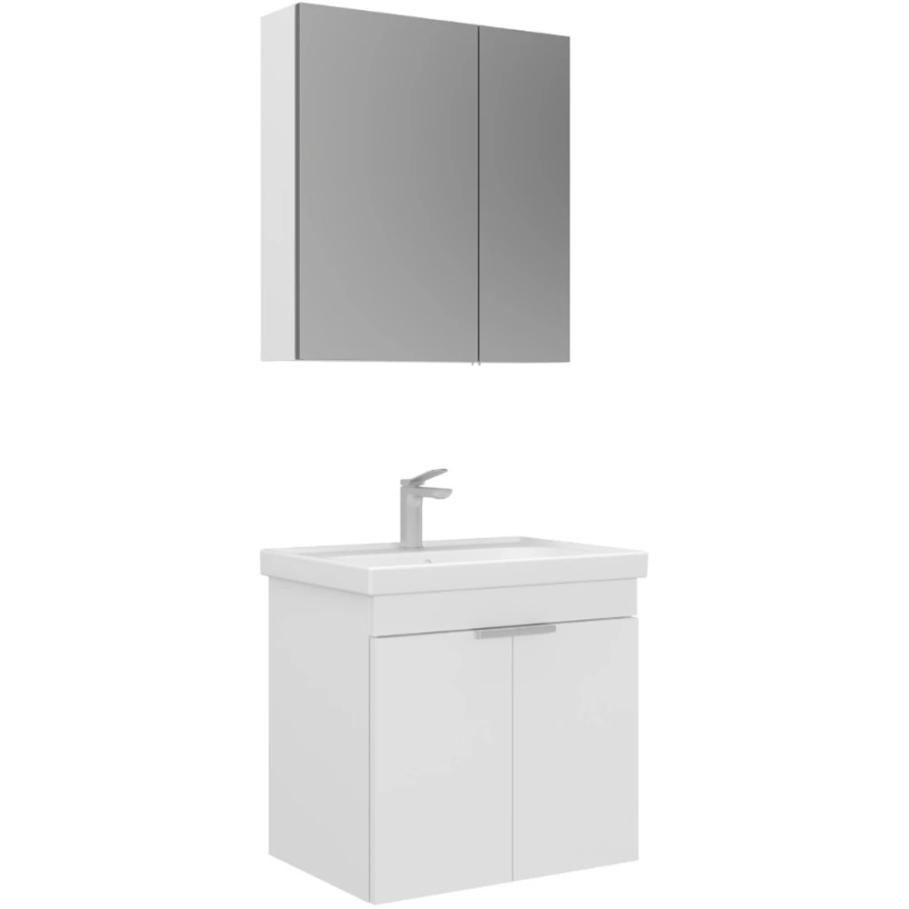 Orka Desna 60 Cm Mat Beyaz Banyo Dolabı Takımı - 5007921