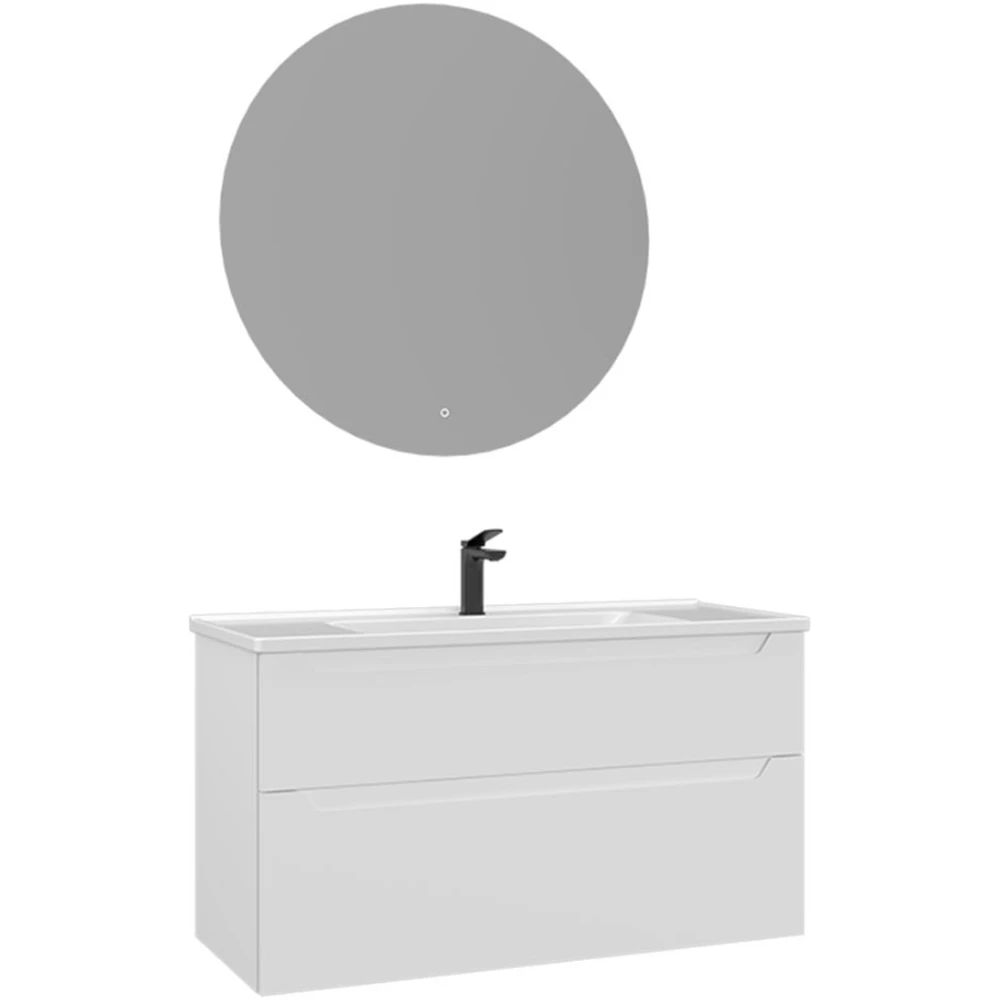 Orka Messina 100 Cm Mat Beyaz Banyo Dolabı Takımı - 5006661