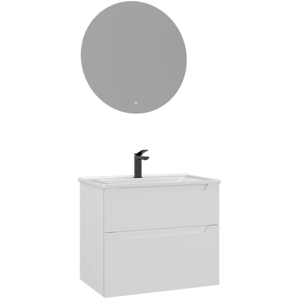 Orka Messina 65 Cm Mat Beyaz Banyo Dolabı Takımı - 5006653