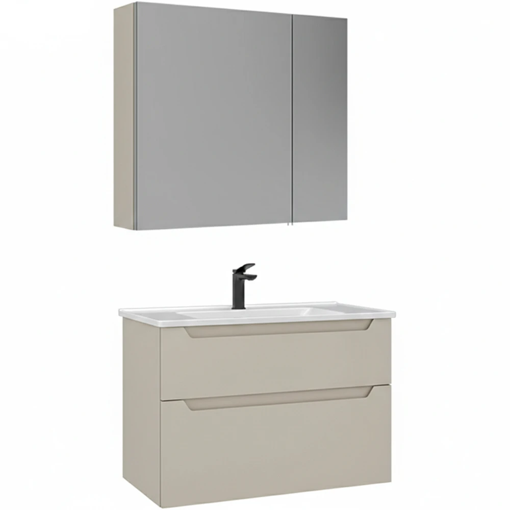 Orka Messina 85 Cm Mat Kaşmir Banyo Dolabı Takımı - 5007140