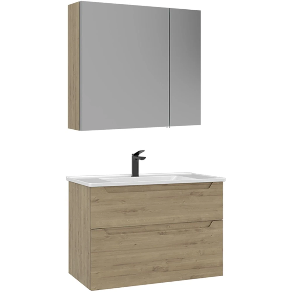 Orka Messina 85 Cm Meşe Banyo Dolabı Takımı - 5007142