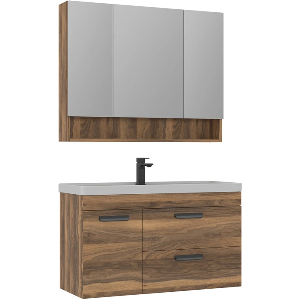 Orka Nova 100 Cm Tesbih Ceviz Banyo Dolabı Takımı