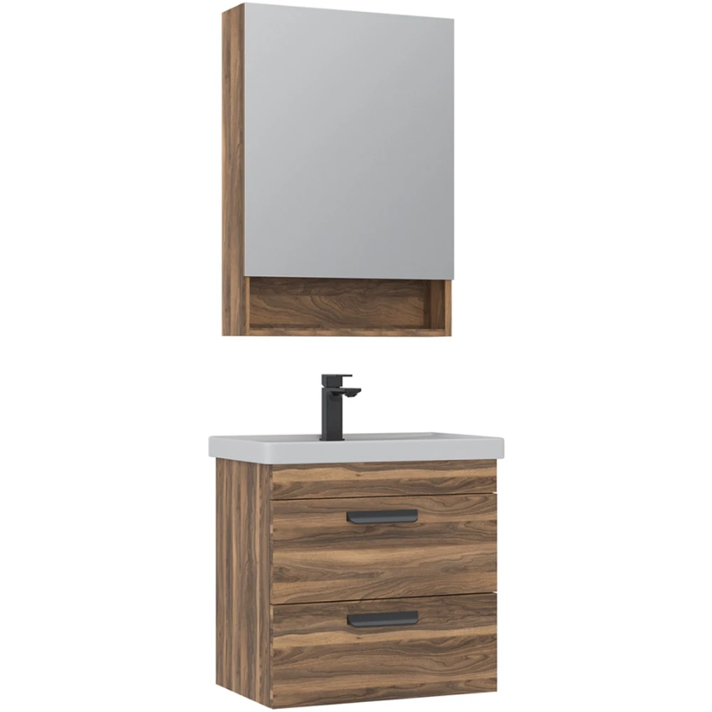 Orka Nova 60 Cm Tesbih Ceviz Banyo Dolabı Takımı