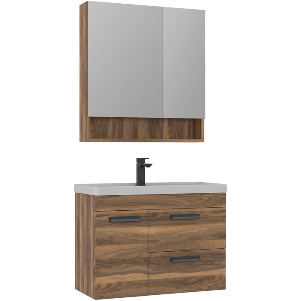 Orka Nova 80 Cm Tesbih Ceviz Banyo Dolabı Takımı