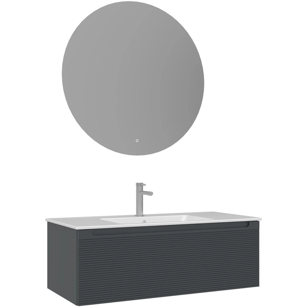 Orka Olbia 100 Cm Mat Antrasit Banyo Dolabı Takımı Hemen Al