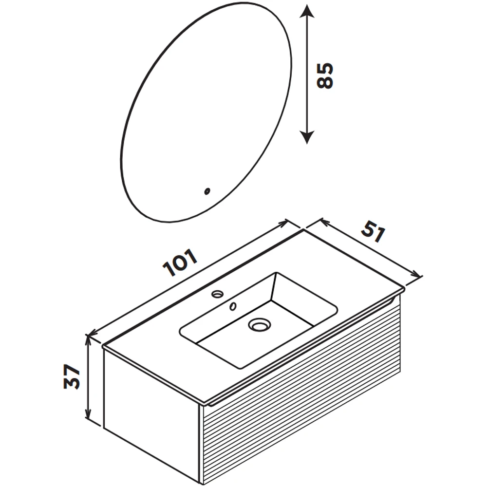 Orka Olbia 100 Cm Mat Kaşmir Banyo Dolabı Takımı Hemen Al