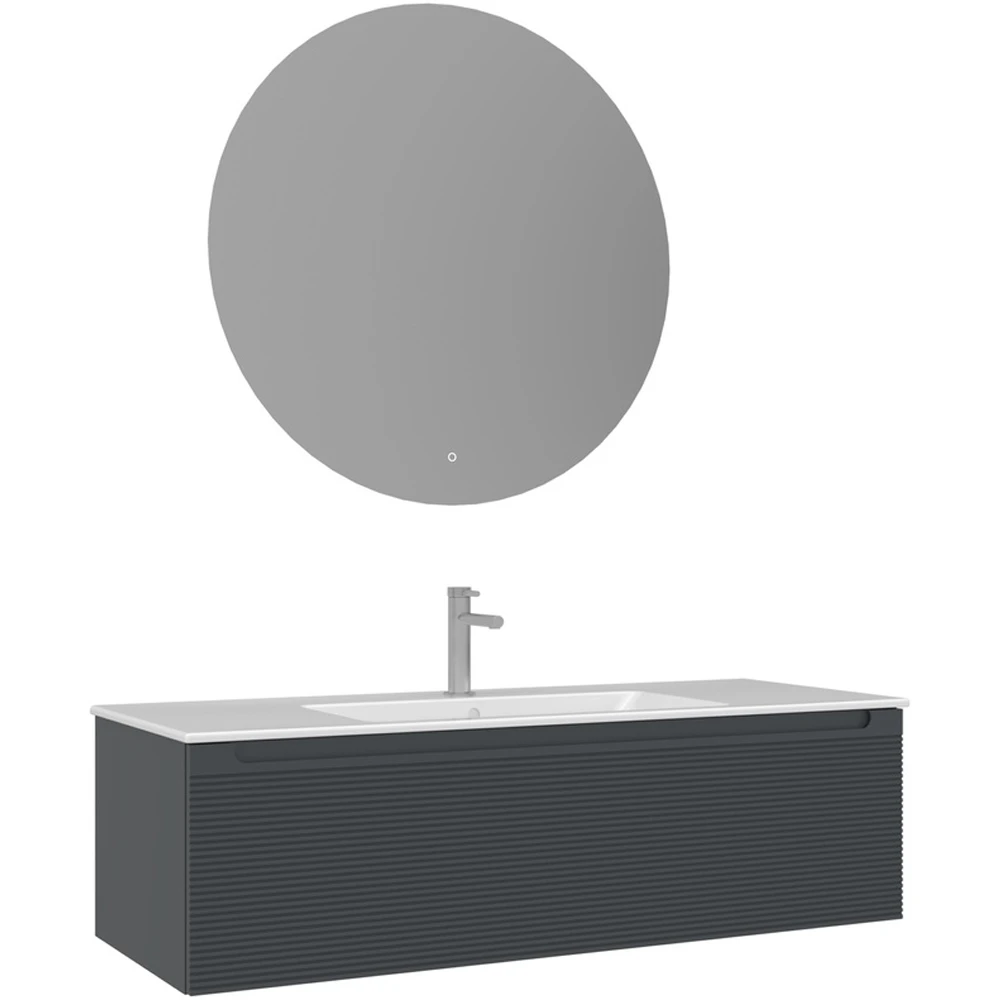 Orka Olbia 120 Cm Mat Antrasit Banyo Dolabı Takımı Hemen Al