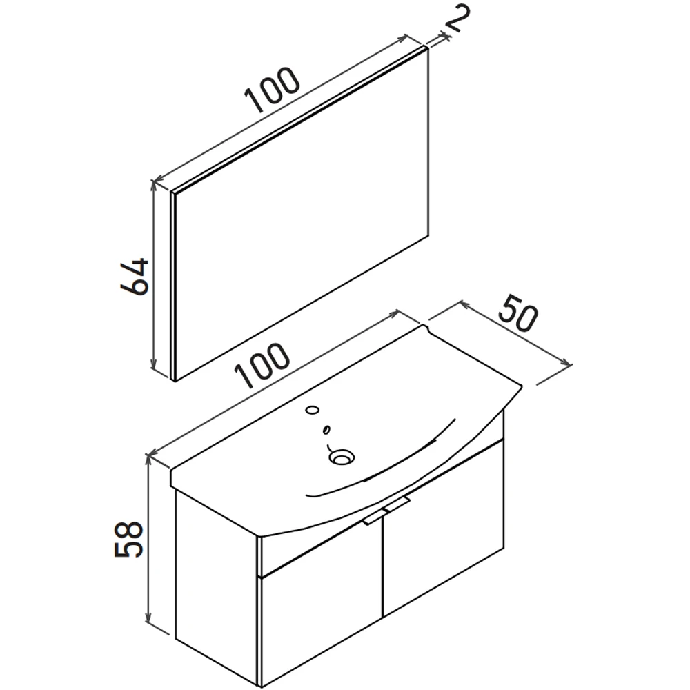 Orka Purus 100 Cm Antrasit Banyo Dolabı Takımı - 5008329 Hemen Al