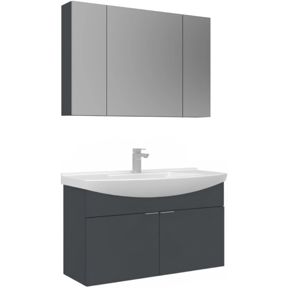 Orka Purus 100 Cm Antrasit Banyo Dolabı Takımı - 5008347