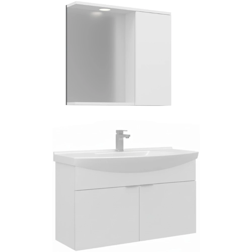 Orka Purus 100 Cm Beyaz Banyo Dolabı Takımı - 5007974