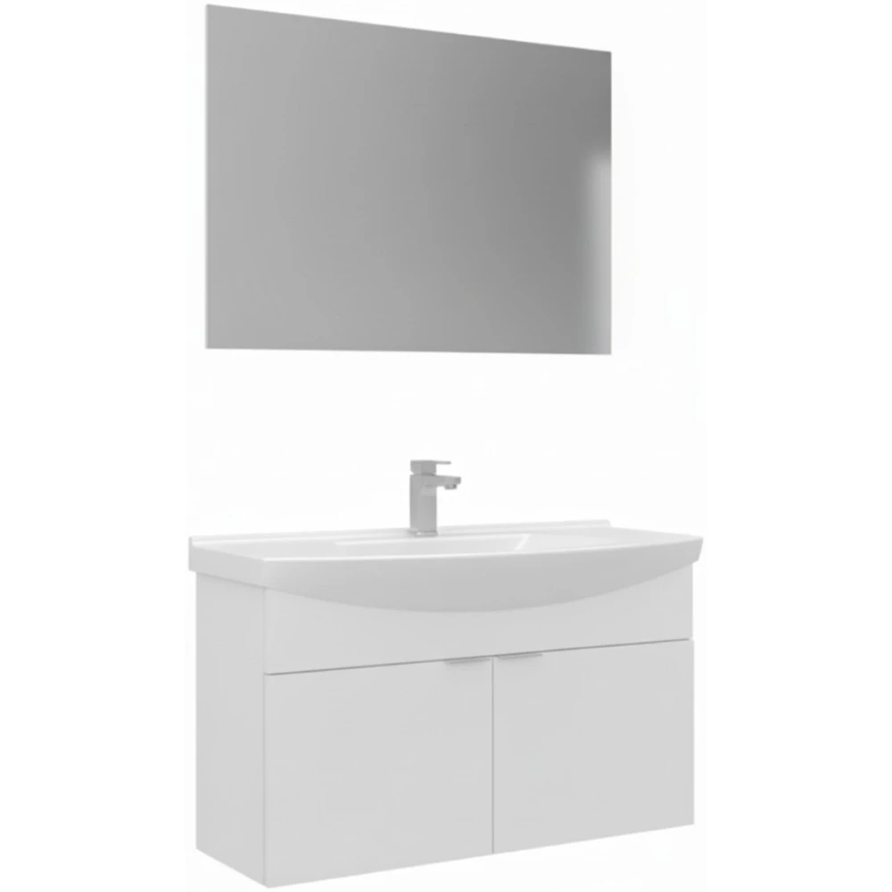 Orka Purus 100 Cm Beyaz Banyo Dolabı Takımı - 5008330