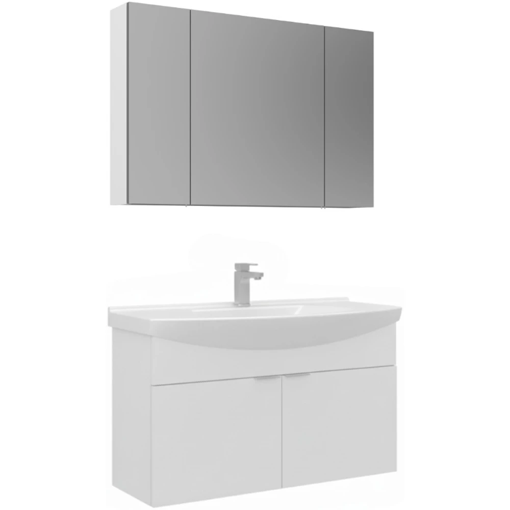 Orka Purus 100 Cm Beyaz Banyo Dolabı Takımı - 5008348