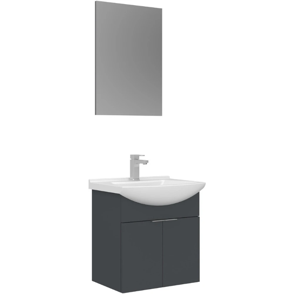Orka Purus 55 Cm Antrasit Banyo Dolabı Takımı - 5008316 Hemen Al