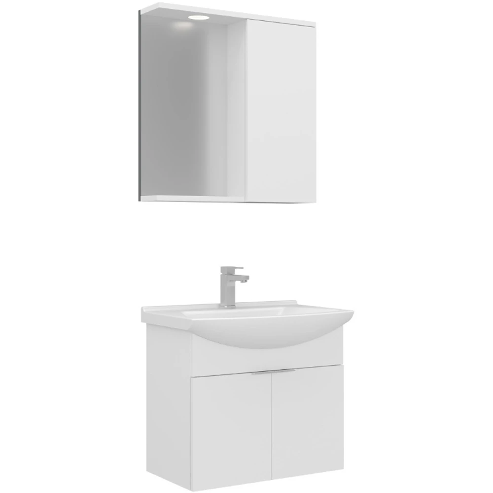 Orka Purus 65 Cm Beyaz Banyo Dolabı Takımı - 5007972
