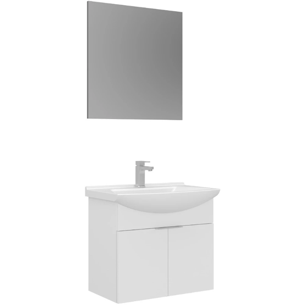 Orka Purus 65 Cm Beyaz Banyo Dolabı Takımı - 5008322