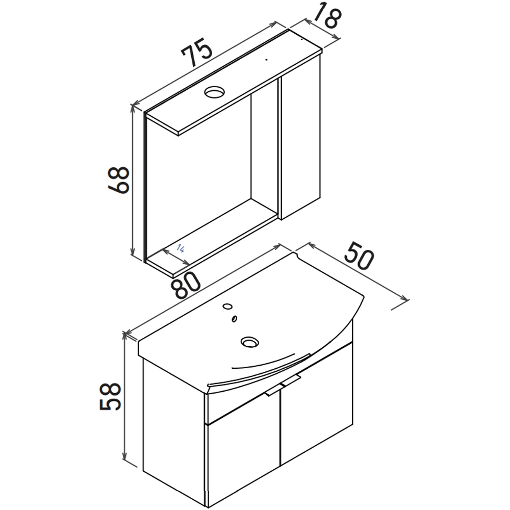 Orka Purus 80 Cm Beyaz Banyo Dolabı Takımı - 5007973 Hemen Al