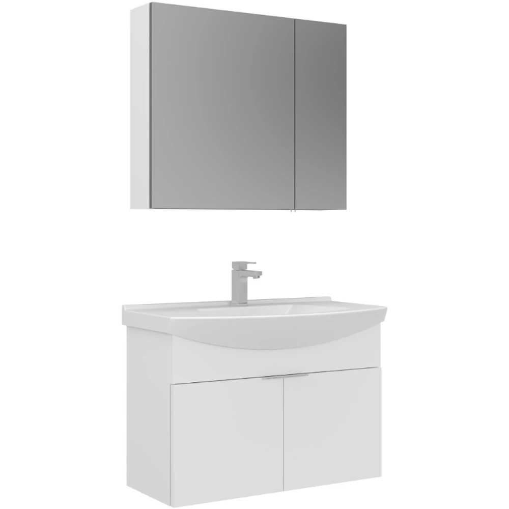 Orka Purus 80 Cm Beyaz Banyo Dolabı Takımı - 5008344