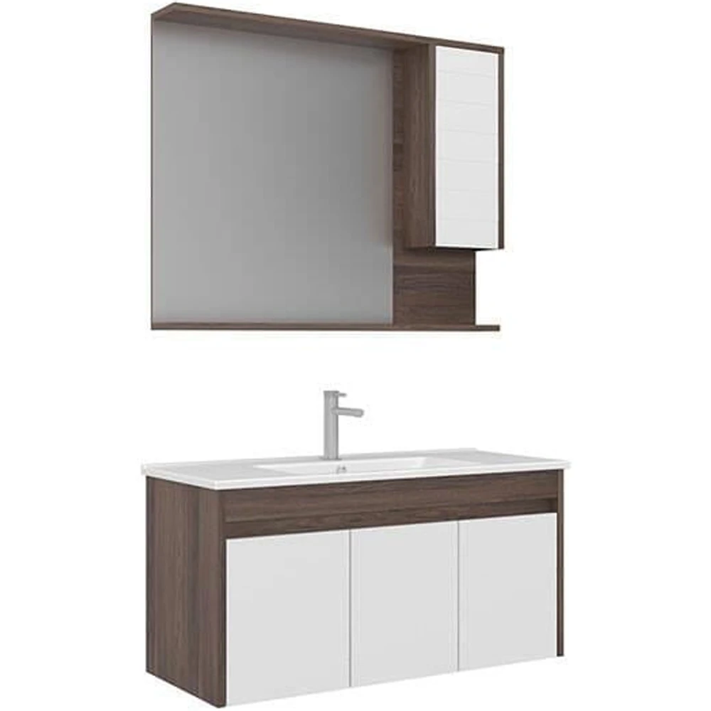 Orka Serra 100 Cm Beyaz-Navaro Banyo Dolabı Takımı