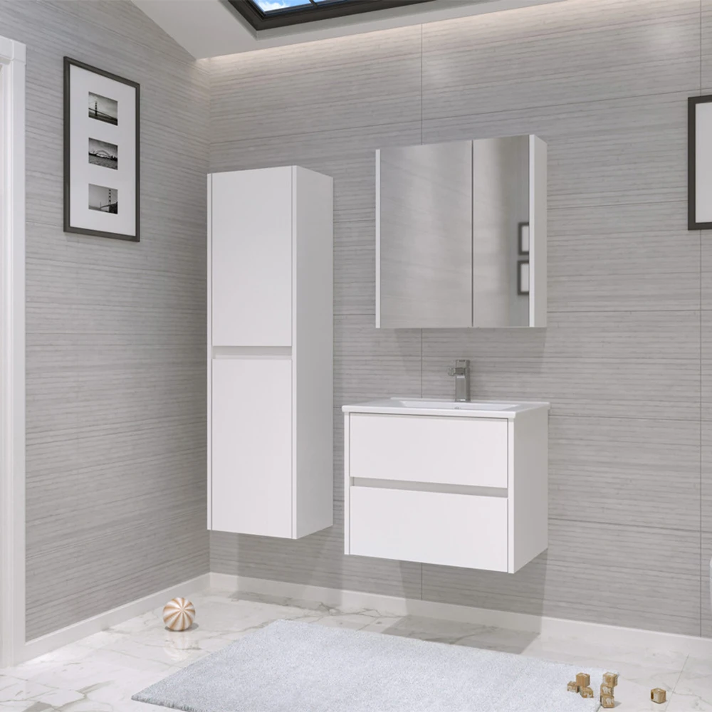 Orka Side 65 Cm Çekmeceli Beyaz Banyo Dolabı Takımı Hemen Al