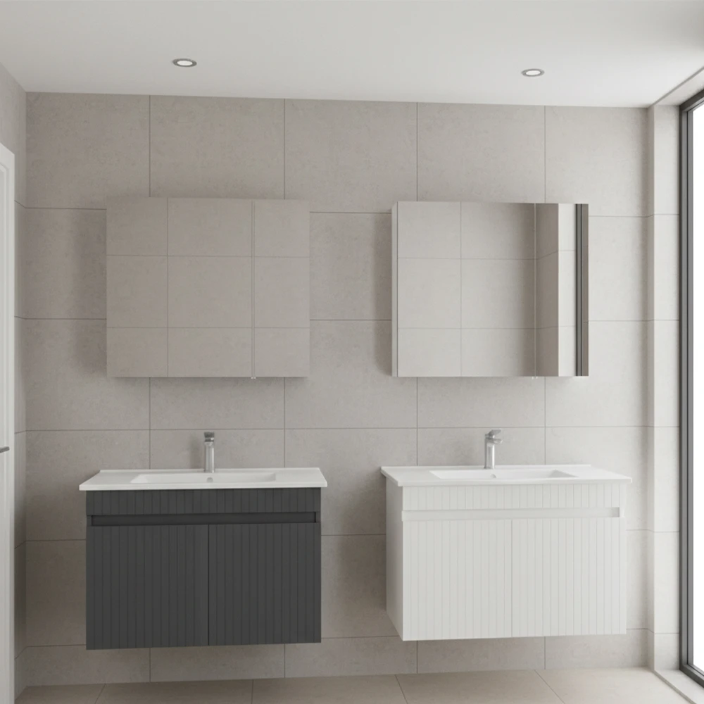 Orka Tivoli 85 Cm Mat Antrasit Banyo Dolabı Takımı Hemen Al