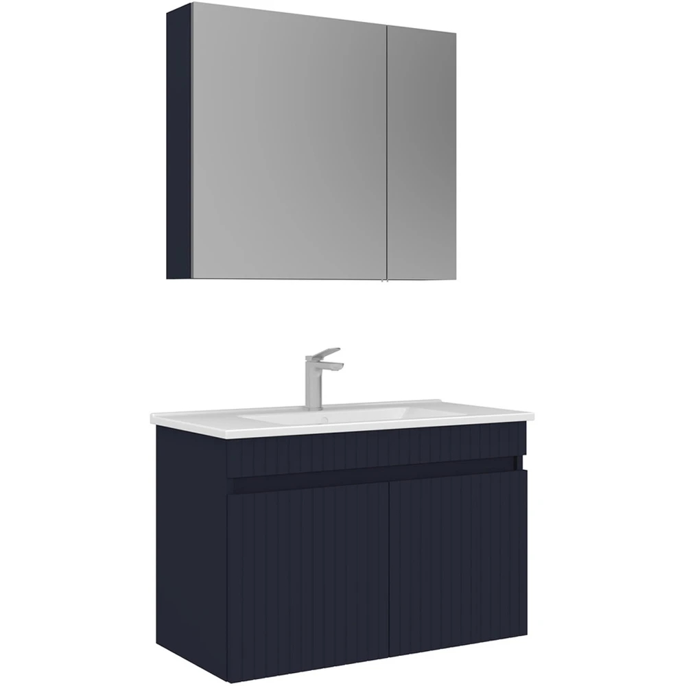 Orka Tivoli 85 Cm Mat Lacivert Banyo Dolabı Takımı Hemen Al