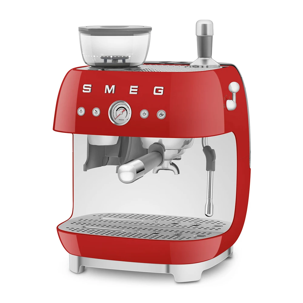 Smeg Kırmızı Öğütücülü Espresso Kahve Makinesi EGF03RDEU Hemen Al
