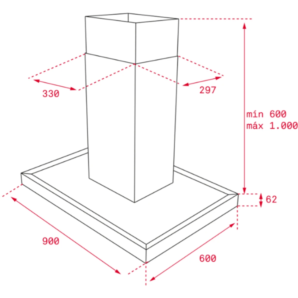 Teka DH4 980 SS 90 Cm Ada Tipi Davlumbaz Hemen Al