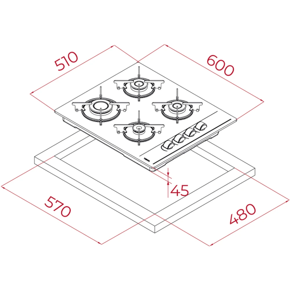 Teka GBE 64002 KB Gri Cam Ankastre Ocak Hemen Al